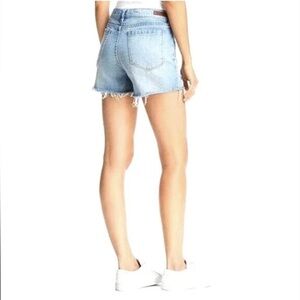 Blank NYC The Fulton Roll Up Frayed Hem Denim Short